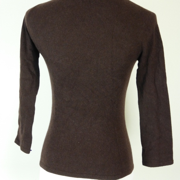 AUTUMN CASHMERE Brown TURTLENECK SWEATER XS - Picture 3 of 4
